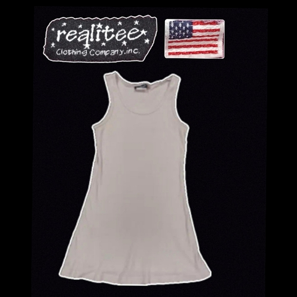 Realitee Beige Tank Top - Vintage - Medium R/N# 103699 Style# 3395FE